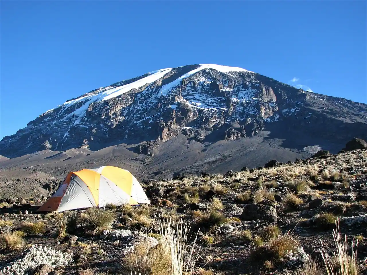 Panoramic views from the Lemosho route on Kilimanjaro