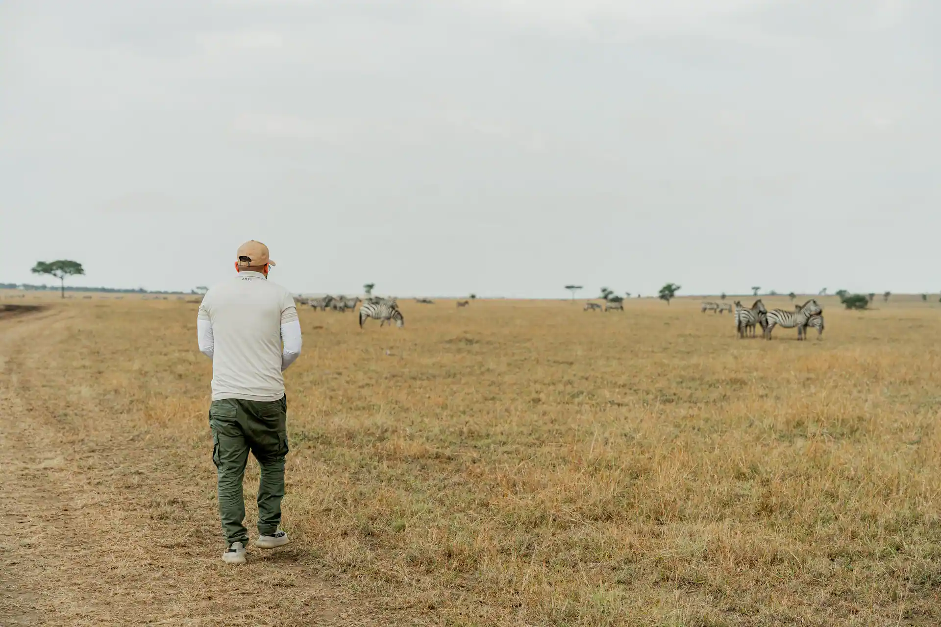 Walking through the bush with an expert guide